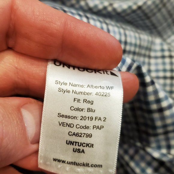 Untuckit Alberto  XL Reg - Picture 3 of 3